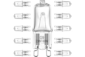 EKSAVE G9 Halogen Bulb 60W 230V 2 Pin Base Replacement Light Bulbs Dimmable Warm White (10 Pack)