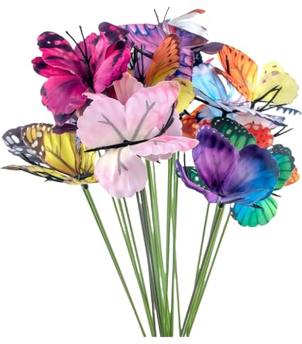 30 Stück Gartenstecker-Schmetterlinge – Bunte, Wasserfeste Deko Für Blumentöpfe & Beete