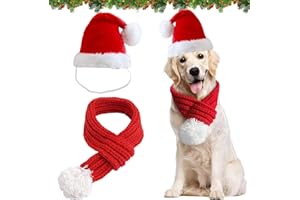 SUNSHINE SMILE Weihnachtsmütze Hund Klein,Katzen Hunde Weihnachtskostüm,Hunde Weihnachten Schal,Weihnachtsmütze Für Hunde,Weihnachtsmütze Für Katze,Katze Weihnachten Kostüm,Haustier Kleidung Weihnachtsmütze