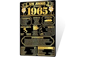 Putuo Decor Targa in Alluminio Un Anno da Ricordare 1965", Regalo di Compleanno Retro, Placca Vintage 30x20 cm per Parete