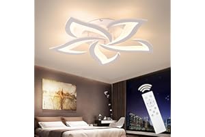 Tetipa Plafonnier LED Dimmable, 40-80W Luminaire Plafonnier Salon Télécommande APP, 3000k-6500k Lampe de plafond Lampe de Plafond per Chambre Salle à manger Luminaire Plafonnier