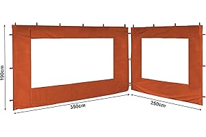 QUICK STAR 2 Seitenteile für Gartenpavillon Antik Pavillon Partyzelt 3x4m Terra