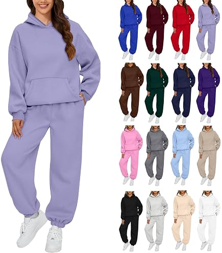 Trainingsanzug Damen Winter Sportanzug Elegant Anzug 2-Teiliges Set Mit