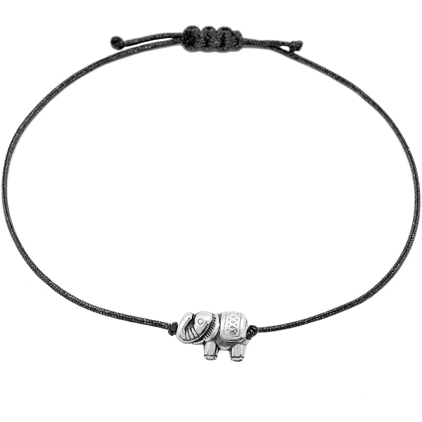 Bracciale con nodo dorato a 5 fili in stile elefante - Italia