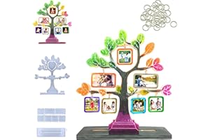 WINMANY Bilderrahmen Silikonharz Formen Baumform Epoxidharz Form Kit mit Basis & 30pcs Hängende Ringe Personalisierte Fotorahmen DIY Harz Casting Handwerk für Geburtstag Schreibtisch Wand Home Office Dekor