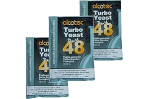 3 x Alcotec 48 Pure Turbo Super Hefen-Pakete mit hohem Alkohol 20% für Homebrew Wodka