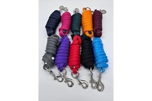 Ruggles Polypropylene Lead Rope for Horse Pony Donkey Livestock Tie Rope | Robust Trigger Clip | Length 2m (Black)