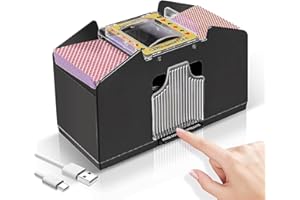 UNISOPH Kartenmischmaschine, Kartenmischmaschine Elektrische 1-4 Deck, USB Und Batteriebetrieben, Mischmaschine Karten Eignet Sich Zum Spielen Von Karten Wie Poker, UNO-Kartenspielen Und Blackjack
