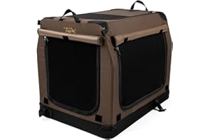 Hundebox TrendPet TPX90-Pro - Leichte, Faltbare Transportbox fürs Auto mit Aluminium Rahmen