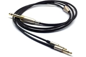 ABLET Zamienny kabel aktualizacyjny audio kompatybilny z Denon AH-D600, AH-D7200, AH-D7100, AH-D9200, AH-D5200, Meze 99 Classics, ogniskowe słuchawki Elear, czarny, 1,2 m