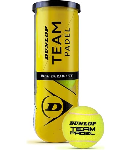 Dunlop Team Padel – Balles De Padel Jaunes Pour Entraînement Et Loisir (Boîte De 3)