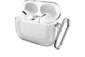 BoerHang etui Kompatybilne z AirPods Pro 3, przezroczysta twarda obudowa TPU odporna na wstrząs [widoczne przednie LED] Kompatybilne z AirPods Pro 3. Przezroczysta