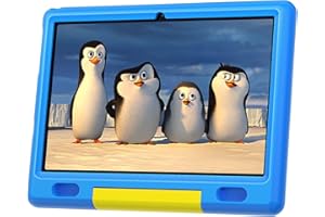 FREESKI 10-inch Kids Tablet, Android 13 Tablet for Kids, HD IPS Display, 6GB RAM, 64GB ROM, Quad-Core Processor, Kidoz Pre Installed, Parental Control, Kid-Proof Case (Blue), KT1007