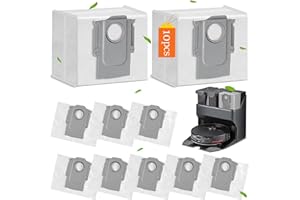 BGTLJKD 10 Stück Staubbeutel für Roborock S8+ S8 Pro Ultra S7 MaxV Ultra S7 Pro Ultra Q7+ Q7 Max+ T8 Q5+ G10S G10S Staubsauger Absaugstation Großer Kapazität Ersatzbeutel Staubsaugerbeutel