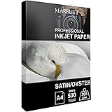 Marrutt 265gsm Pro Photo Satin/Oyster Inkjet Paper: A4-500 Sheets