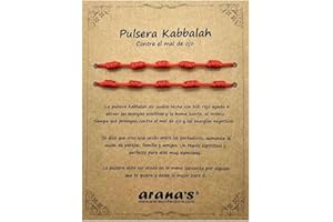 arana's - Bracciale 7 nodi rosso donna uomo bambini neonati - Per il malocchio - Filo rosso protezione energia negativa - Amuleto di buona fortuna e amicizia - Prosperità famiglia amici coppie