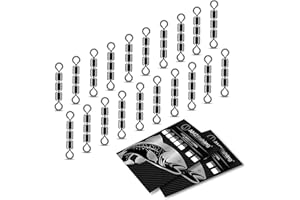 AMZfishing NEU 20x High-Speed Wirbel | Dreifachwirbel | Angelwirbel | Forellenwirbel | Angelzubehör | Forellenköder | Wirbelsortiment | Angeln Wirbel | Angeln Zubehör (20, 12)