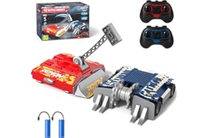 Sunrad Remote Control Battle Robots, RC Fighting Robots Toys for Kids, Combat Robot STEM Toys, 4WD 2.4 GHz Remote Control Robot Set Birthday Gifts for Boys and Girls Age 5 & Up