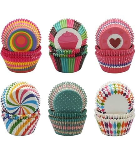 Caissettes Cupcakes AIMEITE – Lot De 24 En Papier Sulfurisé Résistant – Pour Four, Micro-ondes Et Congélation – Déco Fête (Bleu)