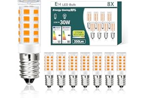AmmToo E14 led Glühbirne Warmweiss Lampe, Leuchtmittel 2.5W Ersatz 30W-40W Halogen Glühlampe, Birne 2700k, 350LM 220V 230V CRI> 85,Kein Flackern Nicht Dimmbar Energiesparlampe