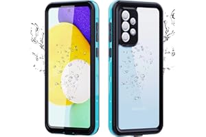 EZANMULL Samsung Galaxy A33 5G Wasserdichte Hülle mit eingebautem Displayschutz, staubdicht, stoßfest, robuste Handyhülle, vollständiger Körper unter Wasser Schutzhülle für Samsung Galaxy A33 5G (Blaugrün)