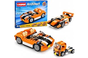 PLUSPOINT 3 in 1 Speed Car Blocks and Bricks Building Set for Kids Building Blocks Can Build Truck Car F1 Racing Build 3 Models in 1 kit Blocks and Bricks for Kids, Boys & Girls