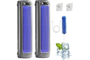 YAGEROD Festberg Cooling Ace, Portable Air Conditioner with 3 Speeds, Rechargeable Quiet Desktop Tower Fan, 3D Circulation Wind Air Cooler, Compact, Efficient Cooling (Grey x 2, Charge Type)