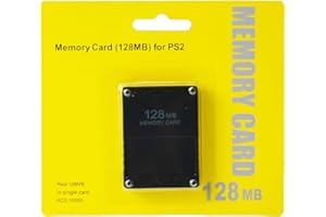 RETROGAME Tarjeta de Memoria Memory Card para Sony Playstation 2 128 MB negro
