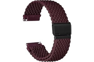 Ayadoo Bracelet de Montre en Nylon Tressé, Bracelet de Montre Tissé Sport à Dégagement Rapide avec Boucle Réglable pour Hommes et Femmes, Largeur 16mm 18mm 19mm 20mm 22mm