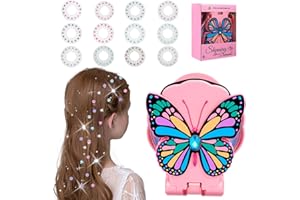 ANPOLE Hair Gem Stamper, Hair Accessories Kit with 180 Rhinestones, Add Sparkle to Hair