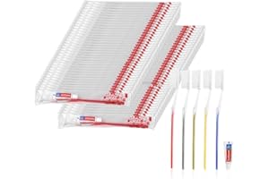 TUCIYKE Spazzolino da Viaggio Kit,Set da 100 Kit Spazzolino da Viaggio con Dentifricio per Hotel/Campeggio/Casa di cura/Beneficenza(5 colori)