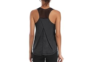 Dawnrole de Sport Femme Running Fitness sans Manches Chemises Basiques Respirant