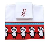 Zigozago - Set lenzuola PANDA - Dimensione: culla 90 x 75 cm