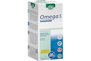ESI, Omega 3 IFOS Extra Pure, Integratore Alimentare di Olio di Pesce Concentrato con Vitamina E, Contribuisce ai Normali Livelli di Trigliceridi e alla Funzione Cardiaca, Senza Glutine, 180 Perle