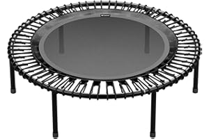 ‎BELLICON bellicon Fitness-Trampolin mit stabilen Schraubbeinen | 3-teiliger Rahmen - einfacher Aufbau | Leise Trainieren mit Patentierten Seilringen | 30 Tage Trainings-Videos GRATIS | Das Original - Made in Germany