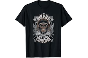 MOTORRAD BIKER SHIRTS TEE KABOOM! Bikers Don't Go Grey They Turn, moto de motard chromée pour homme T-Shirt