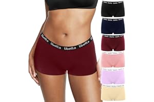 LIBELLA Boxer Coton Culotte Femme Respirant Caleçons sous-vêtements Femme Hotpants Pantys Shorty Shorts 6er Pack 3429