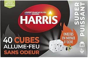 Harris 40 Cubes Allume Feu sans Odeur Boost