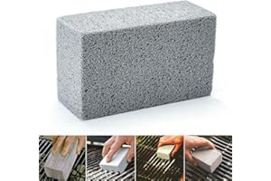 TOMMY LAMBERT 4 Stück Grill-Reinigungssteine, Glaspulver, magischer Stein, Bimsstein, Grill-Reiniger, Zubehör für BBQ-Grills, Roste mit flacher Oberseite