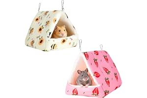 Homrich Meerschweinchen Haus Haustierkäfig Zubehör, Versteck für Hamster, Kaninchen, Guinea Pig, Frettchen, Schläfer Bett Spielzeug (2 Stück, 19 * 19cm)