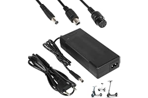 HPGAAVD 42V 2A Cargador Patinete Electrico para Xiaomi M365/Ninebot G30/E/F Series，36 V Cargador Universal de baterías Litio con 3 Conectores，Cargador rápida para Hoverboard，E-Bike，Scooter Eléctrico