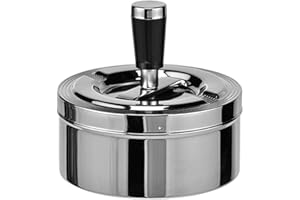 HI Cendrier rotatif Chromé Diamètre env. 11 cm