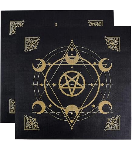 1 pezzo Tovaglia per tarocchi, altare o divinazione con motivo floreale