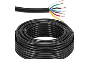 ETUKER Câble 7 Conducteurs 20M Câble Véhicule 7 Fils Câble Electrique Remorque 7x0.5mm² Câble Multiconducteu Rond 7 pôles