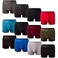 Bonjour Men's Fitted Hipsters Boxers (12pk) Mens Boxer Shorts for Men Multipack with Elastic Waistband | Cotton Rich, Comfortable Mens Underwear