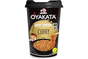 Ajinomoto, Oyakata Soba Cup Noodles Curry, Noodles Istantanei al Gusto Curry, Pronti in 3-4 Minuti, Condimento a Base di Salsa di Soia e Spezie, Snack o Pranzo Veloce, 90 g