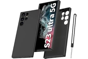 Qasyfanc Handyhülle für Samsung Galaxy S23 Ultra 5G Hülle, Soft TPU Silikon Case Ultra Dünn Microfiber Kameraschutz Rundumschutz Anti-Kratzer Hülle für Samsung Galaxy S23 Ultra (Schwarz)