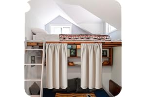 MRTREES Beige Waterproof Blackout Curtains for Kitchen Cupboard and Small Windows, Rod Pocket Curtains for Bathroom and Bay Window Easy Installation, 2 Panels 60x75 CM 24x30 Inch Beige