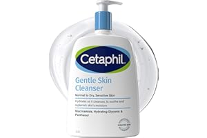 Cetaphil Gentle Skin Cleanser, 1L, Face & Body Wash, For Normal To Dry Sensitive Skin, With Niacinamide & Glycerin, Soap Free, 1 unit, Packaging May Vary