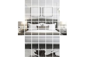 DRERIO 50pcs Self-Adhesive Acrylic Mini Square Mirror Tiles (2.5 * 2.5cm) for Crafts & Decoration DIY Projects